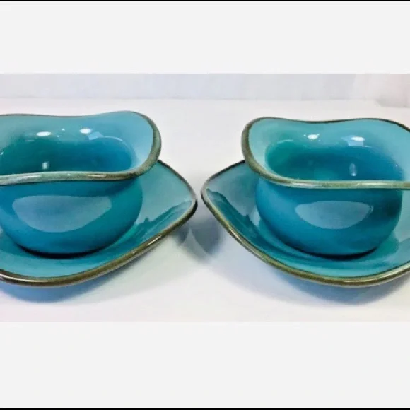 SLAH Set of 2 Toscana Collection Tidbits & Saucers EUC - Picture 2 of 6